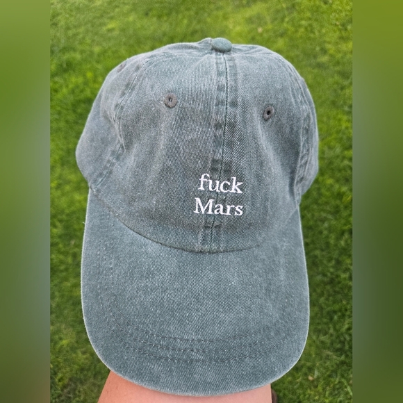 Green Embroidered Jean Cap - Picture 1 of 3